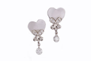 【ダイヤモンドネイル】耳専用ピアスハートWG