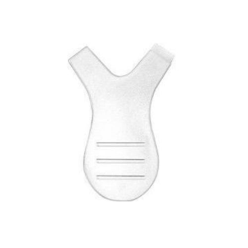 まつげカールの巻き上げの際に便利なプラスチック製ブラシです。  Y字に分かれた２WAYタイプ  ギザギザ部分を使用すれば綺麗にまつげを巻き上げることができます。     サイズ：縦４.６cm×横３cm 厚さmm  ※若干の誤差が生じる場合がございます。