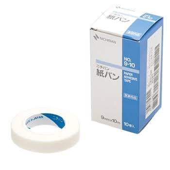 丈夫な和紙にアクリル系粘着剤を採用した紙粘着テープ 小さな脱脂綿、ガーゼなどを止める時の小幅サイズ  サイズ:幅９ｍｍ×長さ１０ｍ 材質:基材：和紙、粘着剤：アクリル系